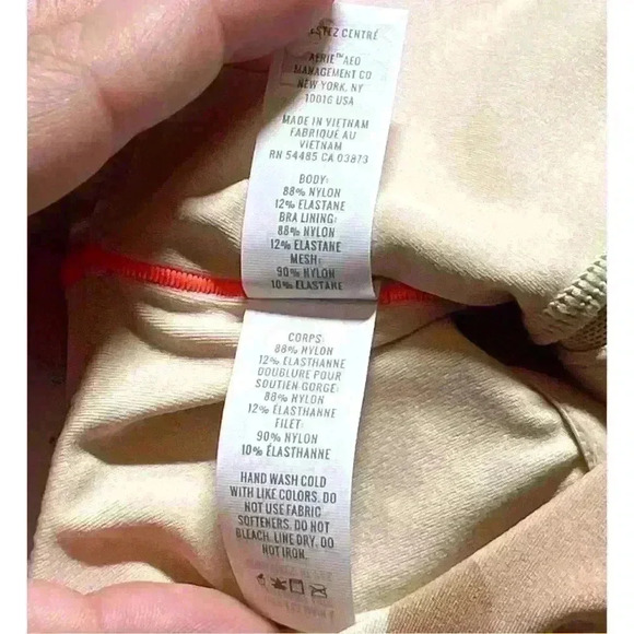 NWT OFFLINE by aerie real me low key long line sports bra XS in tan camo - Picture 8 of 15